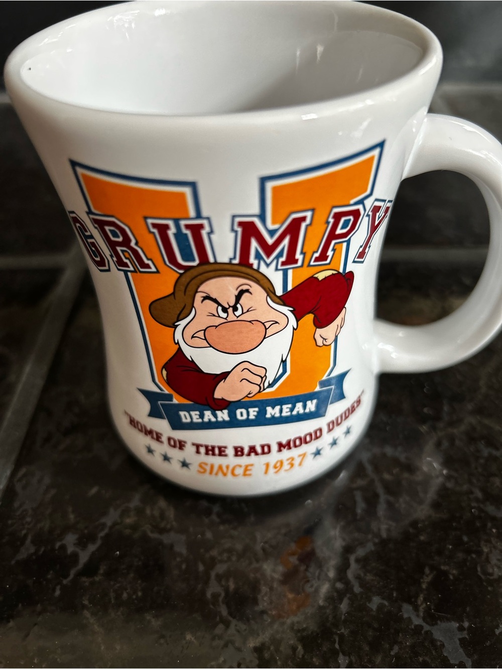 Authentic Disney Store Exclusive Grumpy "Dean of Mean" University Coffee Mug - Picture 6 of 8